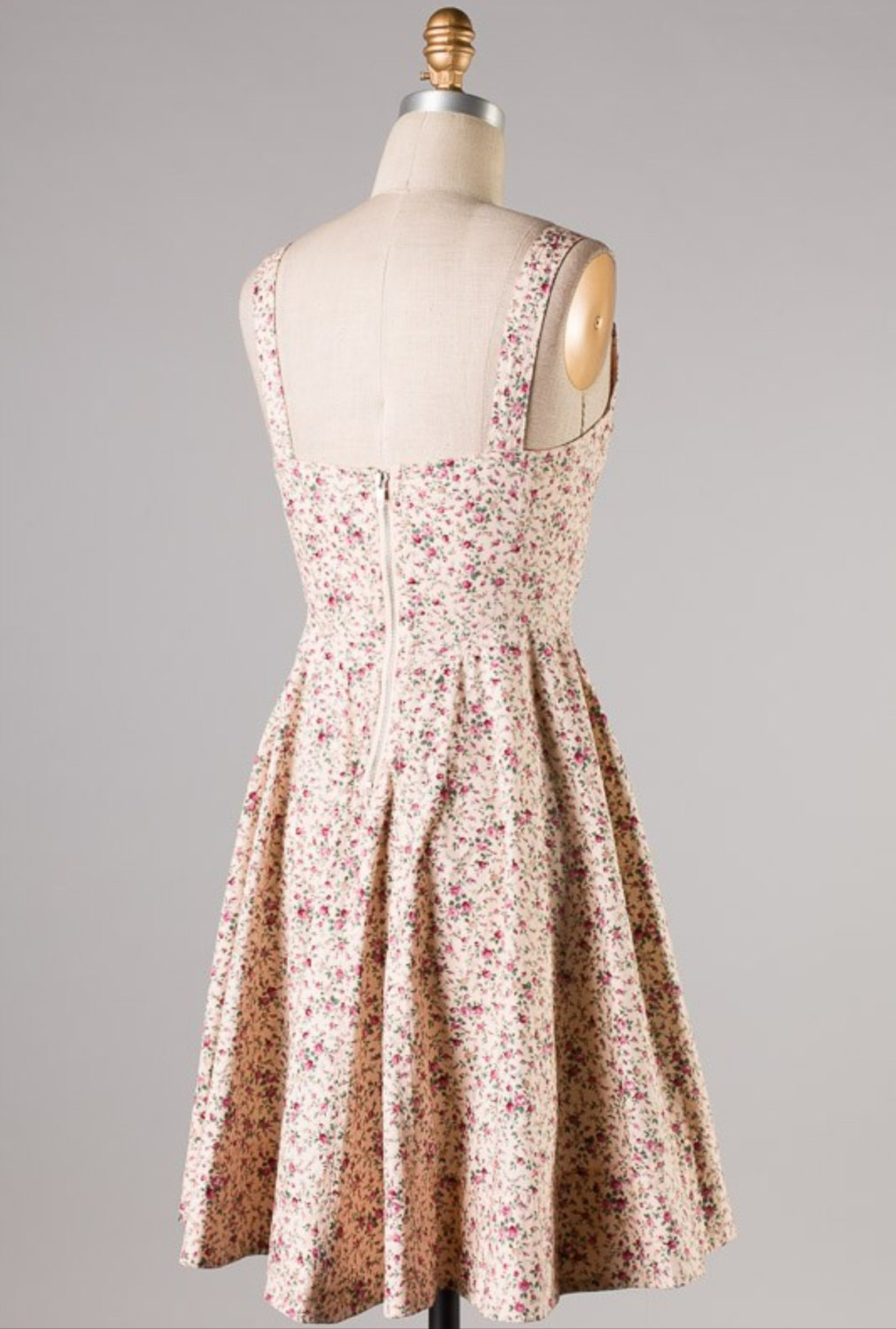 Sleeveless Empire Neckline Floral Printed Dress.Summer Dress,Chiffon ...